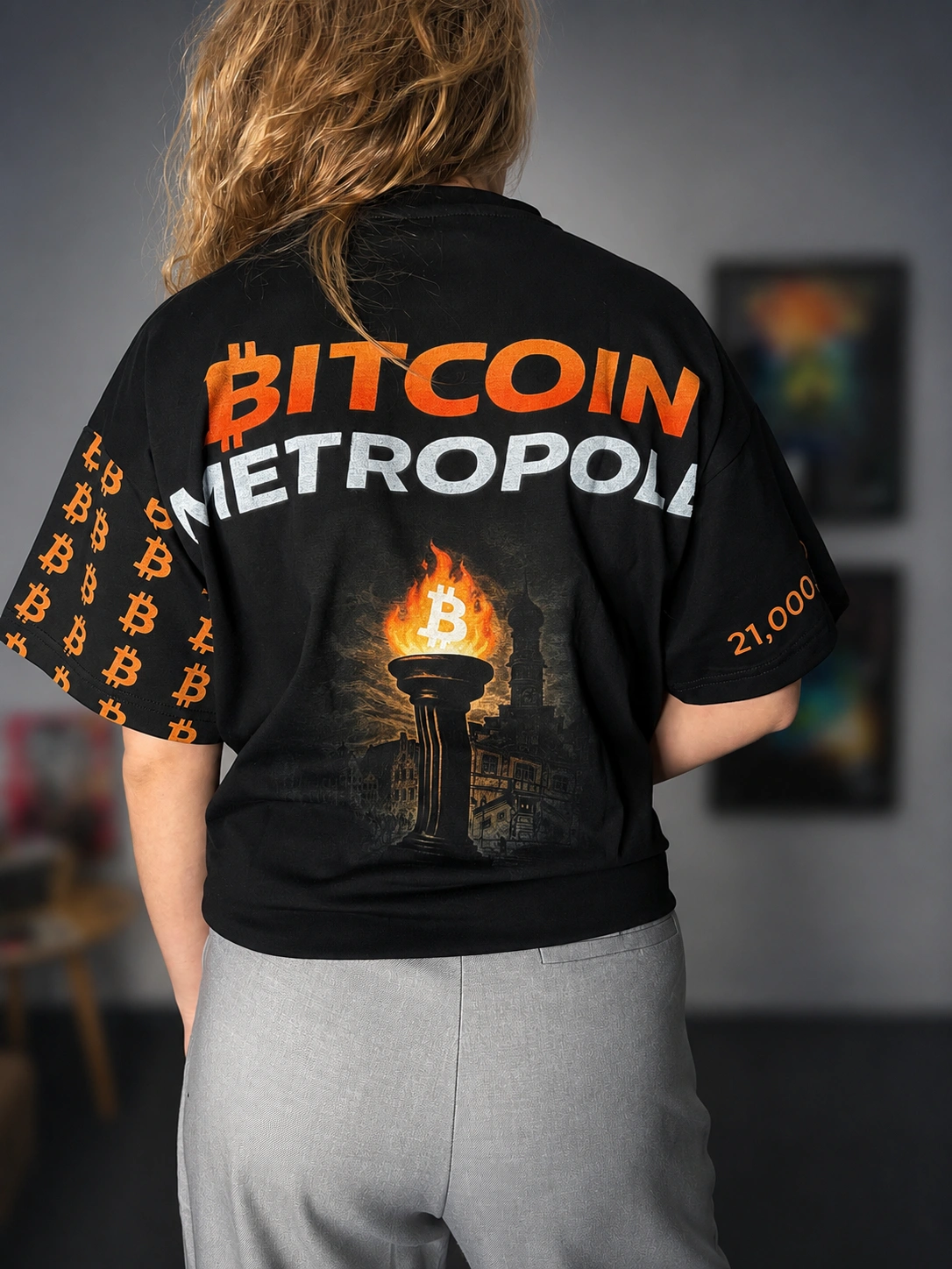 Bitcoin Metropole Premium T-Shirt