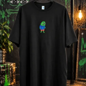 “GM” – Hand-Painted Bitcoin T-Shirt (1/1 Wearable Art, L)